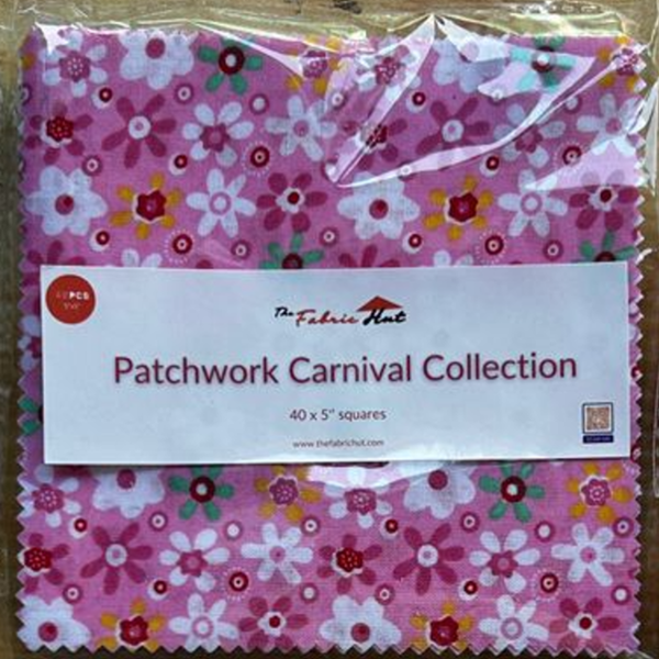 Charm-pack 40pcs - 5" Square Precuts - Patchwork Carnival Collection