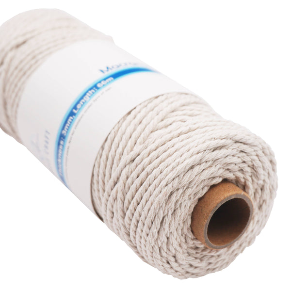 Natural Beige Macrame Cord – 3mm (Approx. 72 Yards)