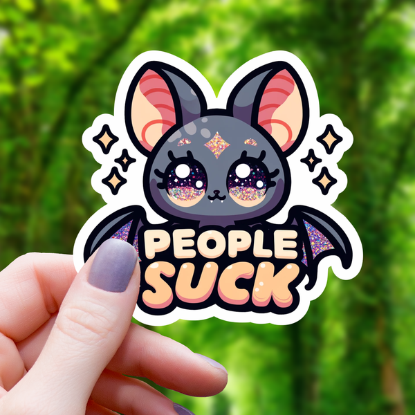 Sparkly Bat Sticker