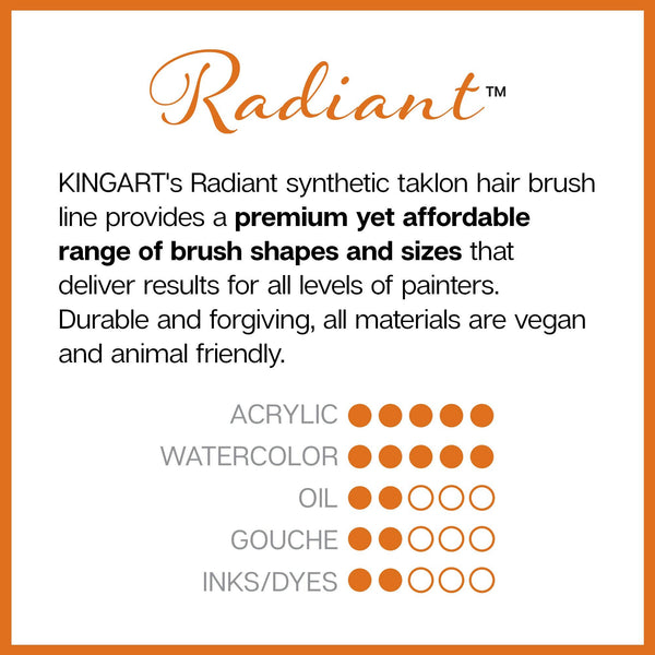 Radiant™ 6300 Flat Golden Synthetic Brush Set - 7 pc