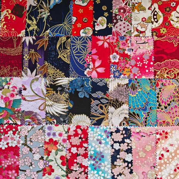 Charm-pack 40pcs - 5" Square Precuts - Crimson Garden Collection