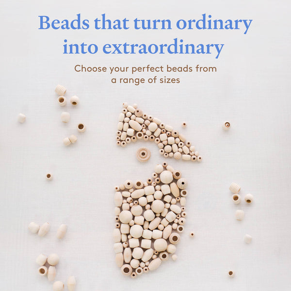 Unfinished Wooden Beads – 1¼” Round- 3/8" Hole