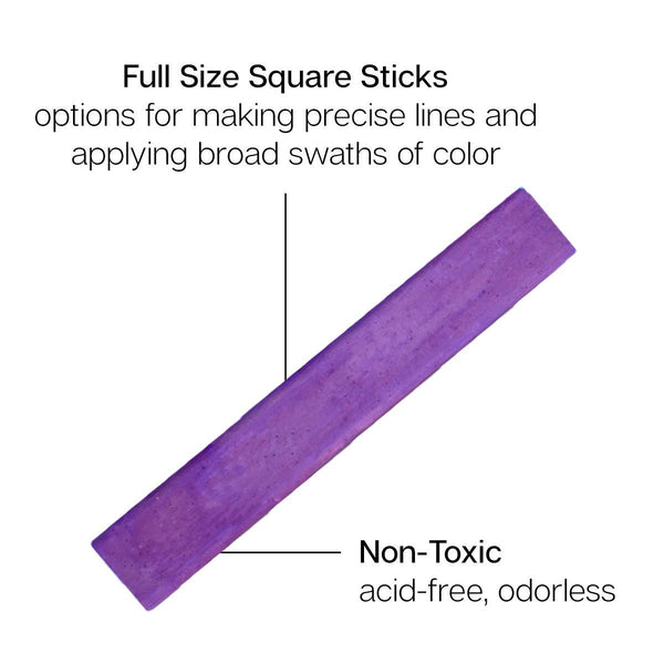 Square Chalk Pastels - 48 Colors