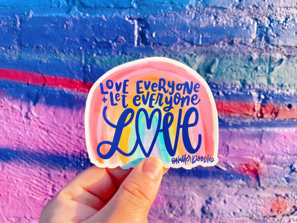 Love Everyone Rainbow Sticker