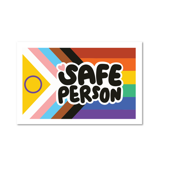 Safe Person Flag Vinyl Sticker