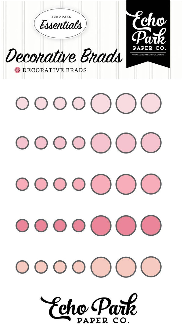Pink Essentials Decorative Brads