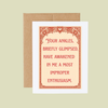 Victorian Pick up Line Love Card 