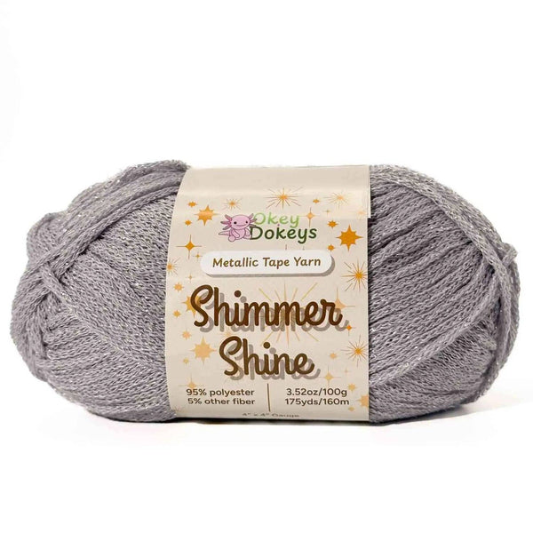 Metallic Shimmer Ribbon Yarn – Lightweight Tube Tape Yarn for Crochet Bags, Accessories & Decorative Projects (100g)